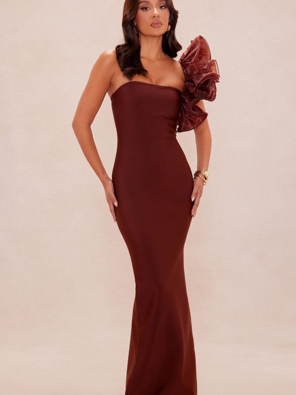 Daniella Bandage Maxi Dress - Chocolate