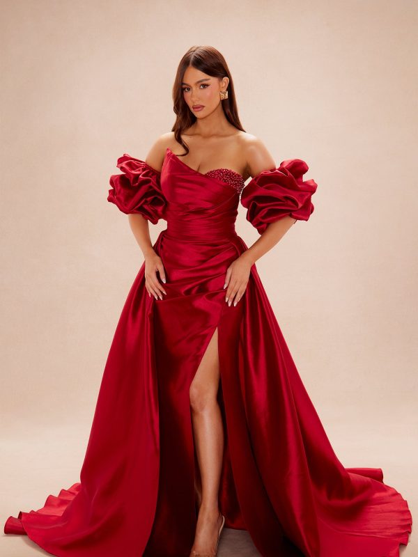 Lovers Lane Taffeta Gown - Red