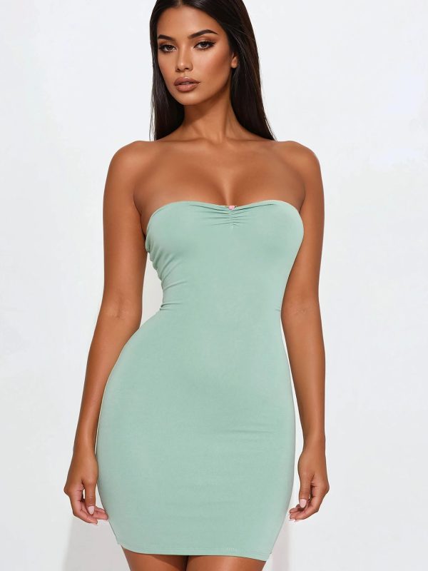 Sweet Date Double Lined Mini Dress - Sage