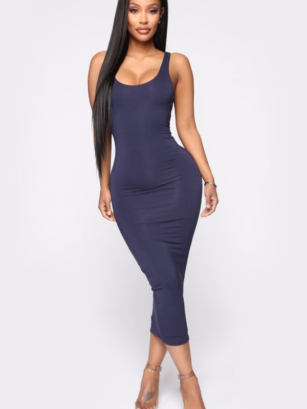 Your Needs Met Dress - Navy